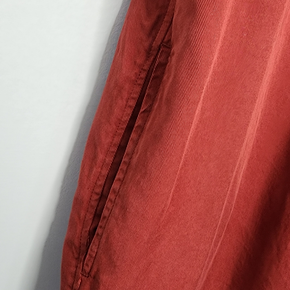 GAP Popover Brick Red Short Sleeve Shirt Dress Large - Picture 4 of 10